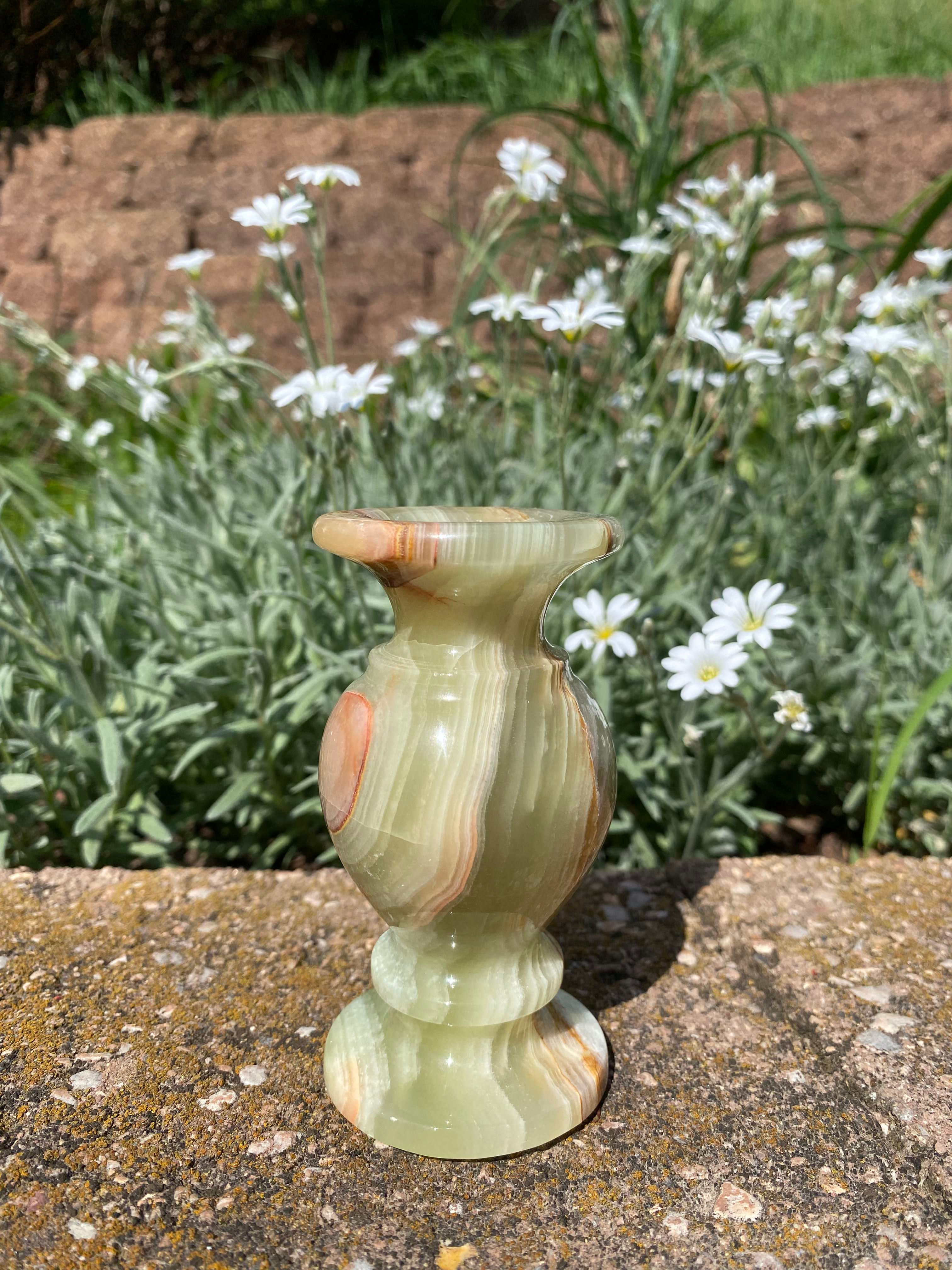 Green Banded Onyx Pedestal