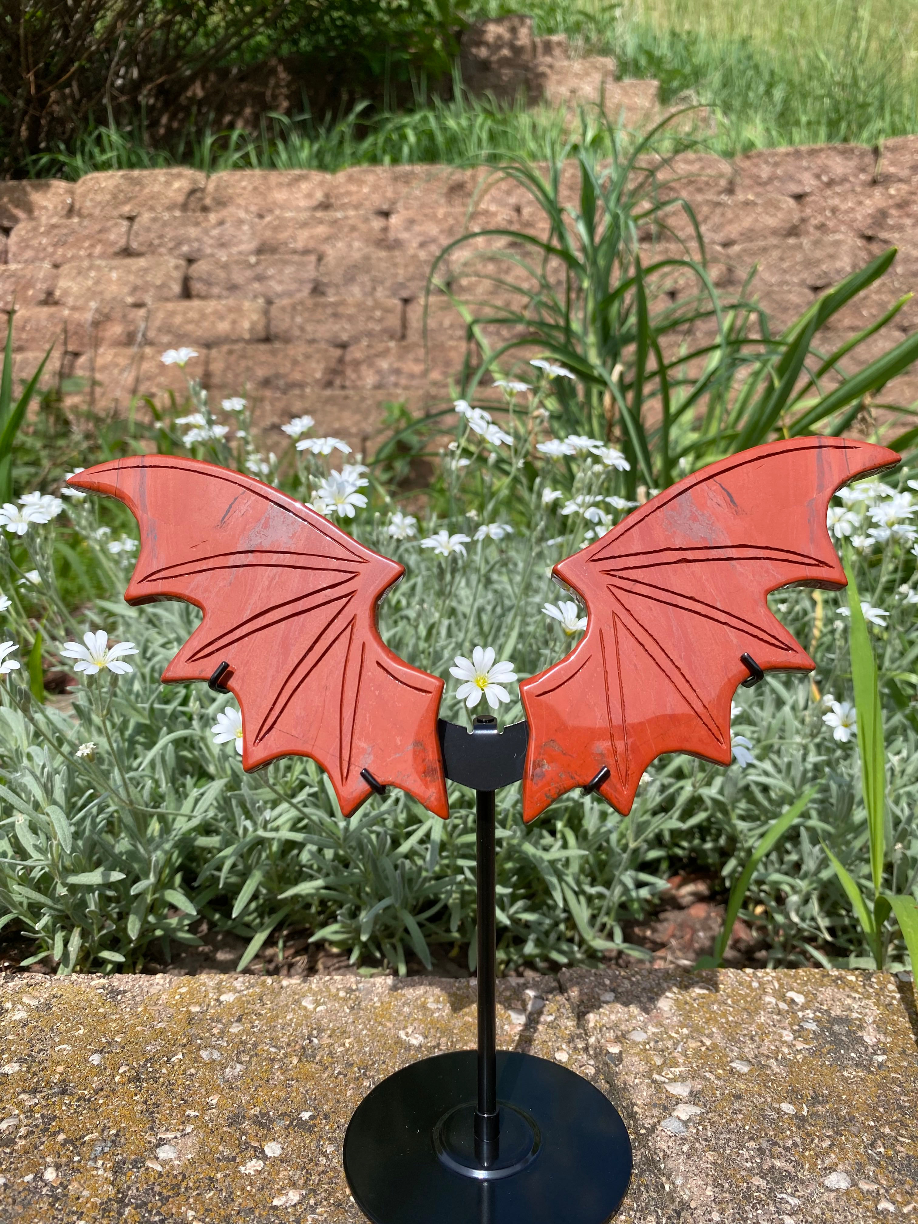 Red Jasper Bat Wings