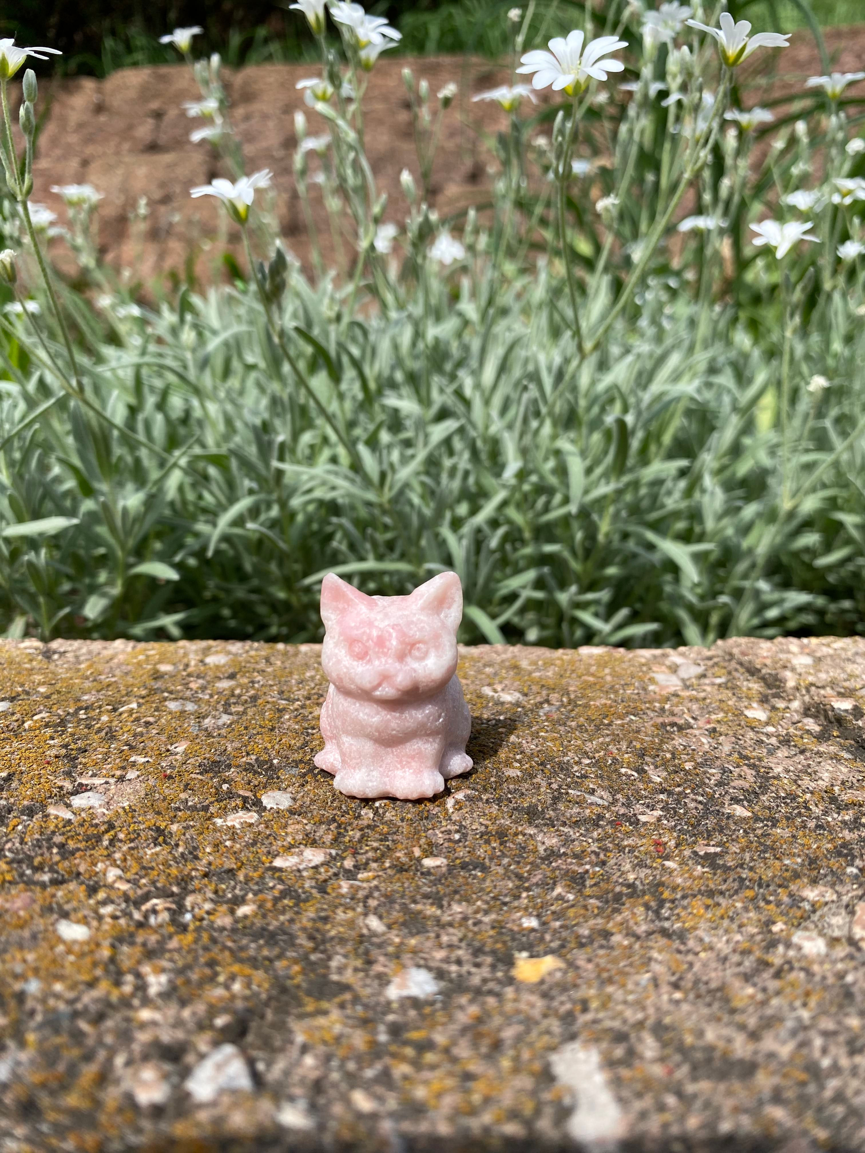 Petalite Cat Carving