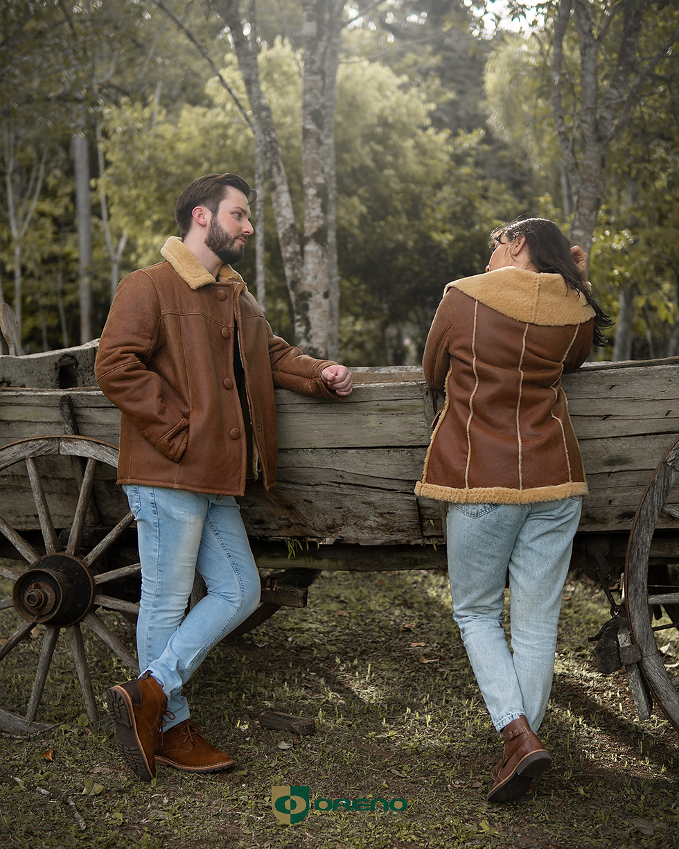 Jaquetas de couro oreno