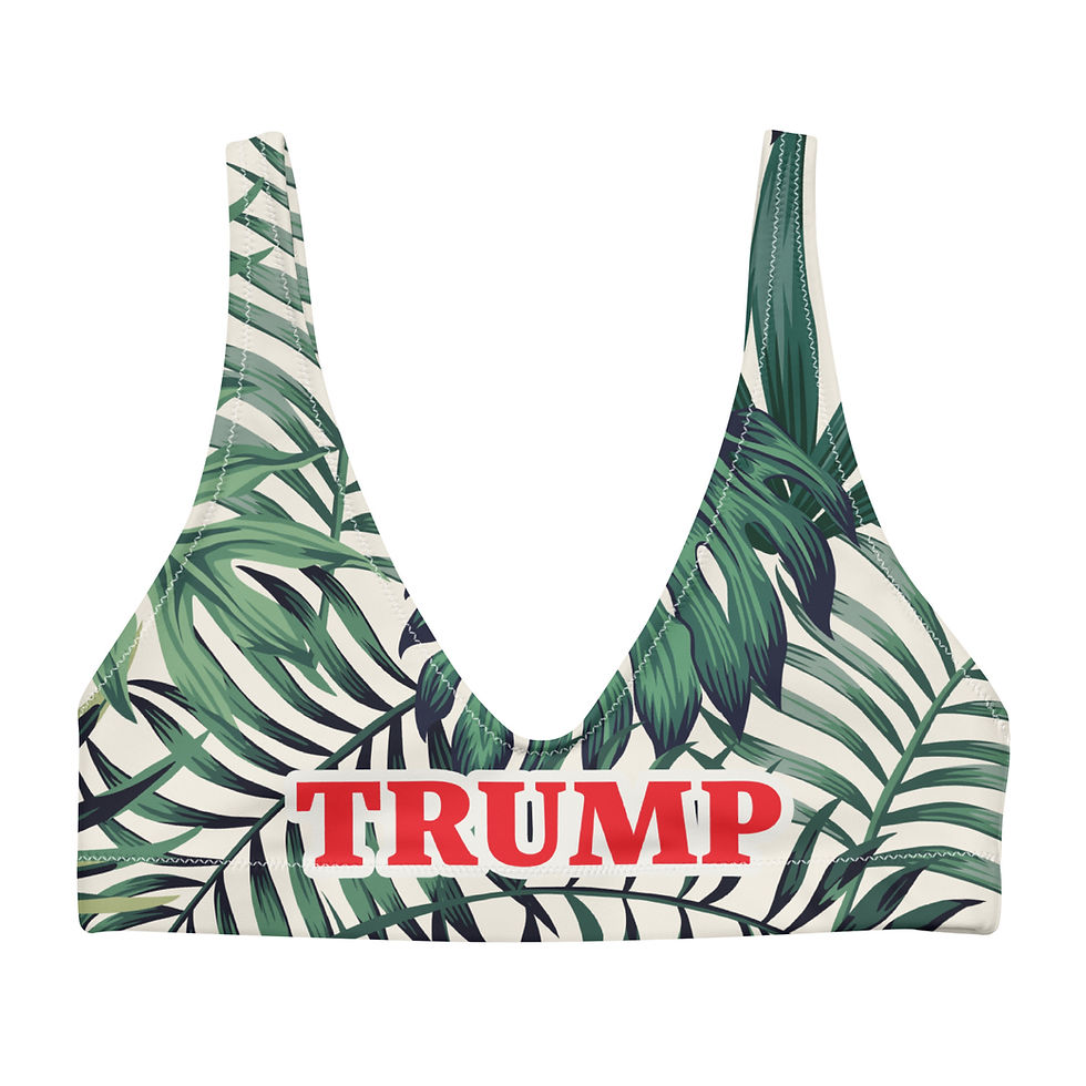 Thumbnail: TRUMP bikini top - GREEN TROPICAL/RED