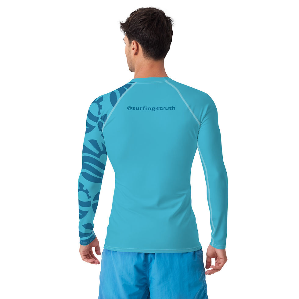 Thumbnail: Surfers For Trump - Men's Rash Guard - BLUE