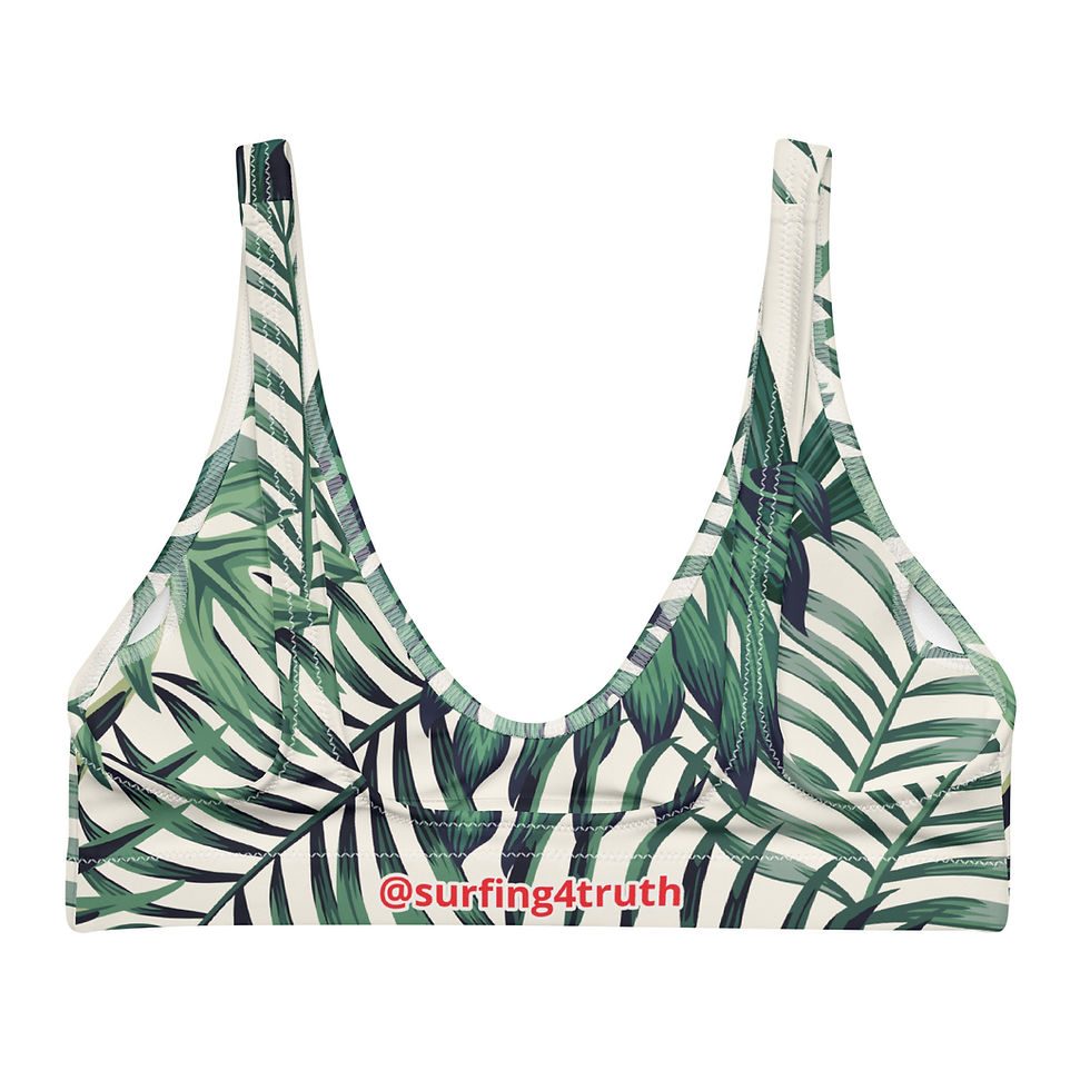 Thumbnail: TRUMP bikini top - GREEN TROPICAL/RED