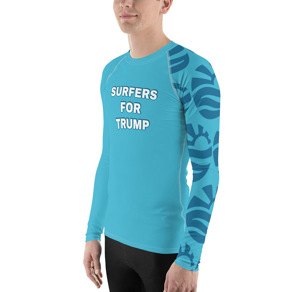 Thumbnail: Surfers For Trump - Men's Rash Guard - BLUE