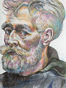 'Colour Headstudy of John Byrne' - Chalk