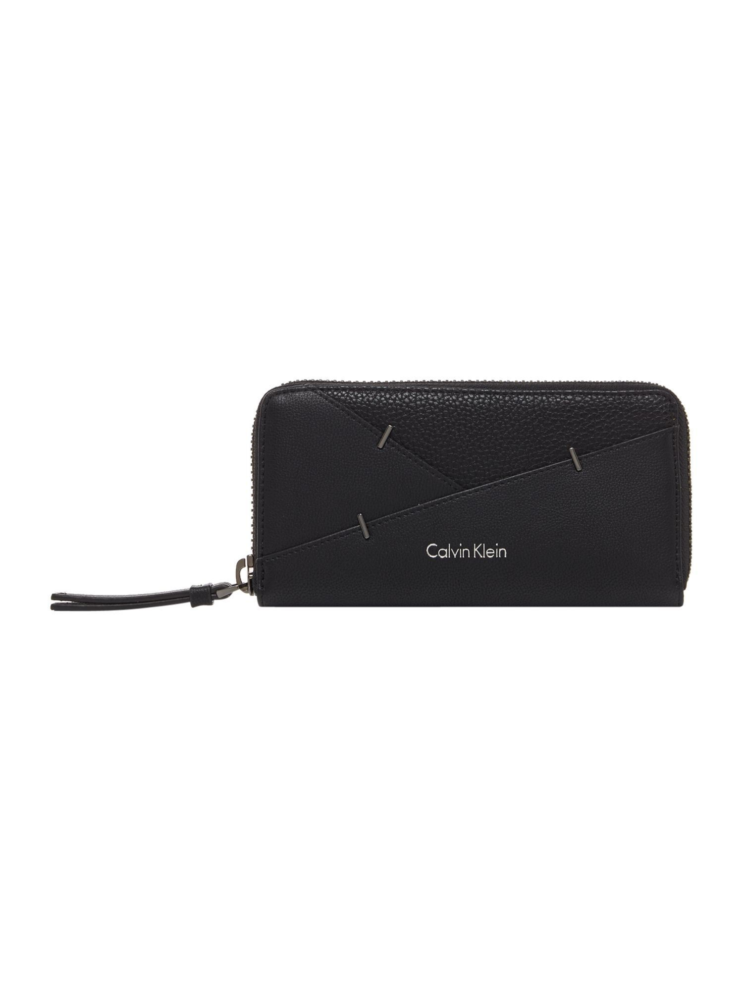 Calvin Klein Luna large zip around purse, Black