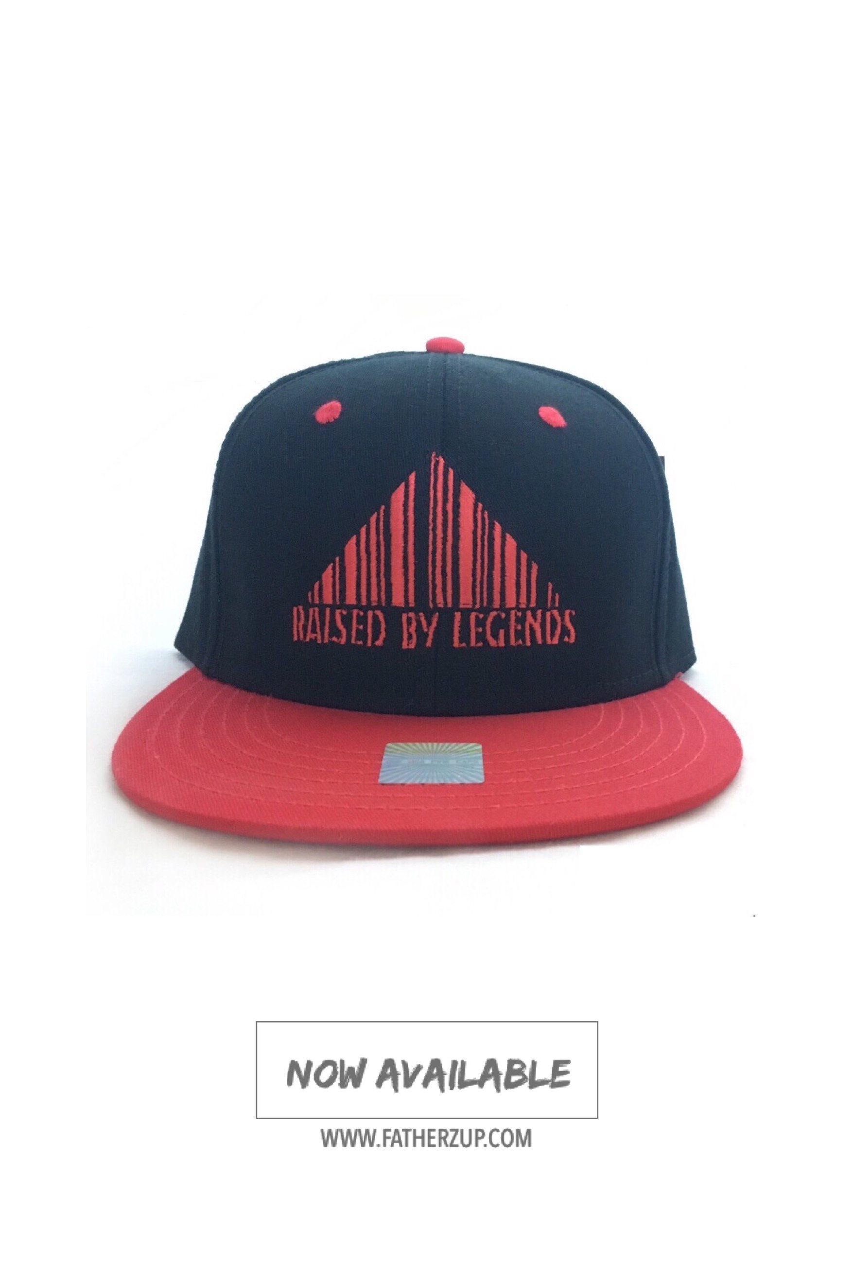 NEW!! BLACK AND RED RAISED BY LEGENDS SNAPBACK