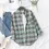 Thumbnail: Brand Women's Flannel Plaid Shirts 2025 New Ladies Tops Exquisite Designer Style