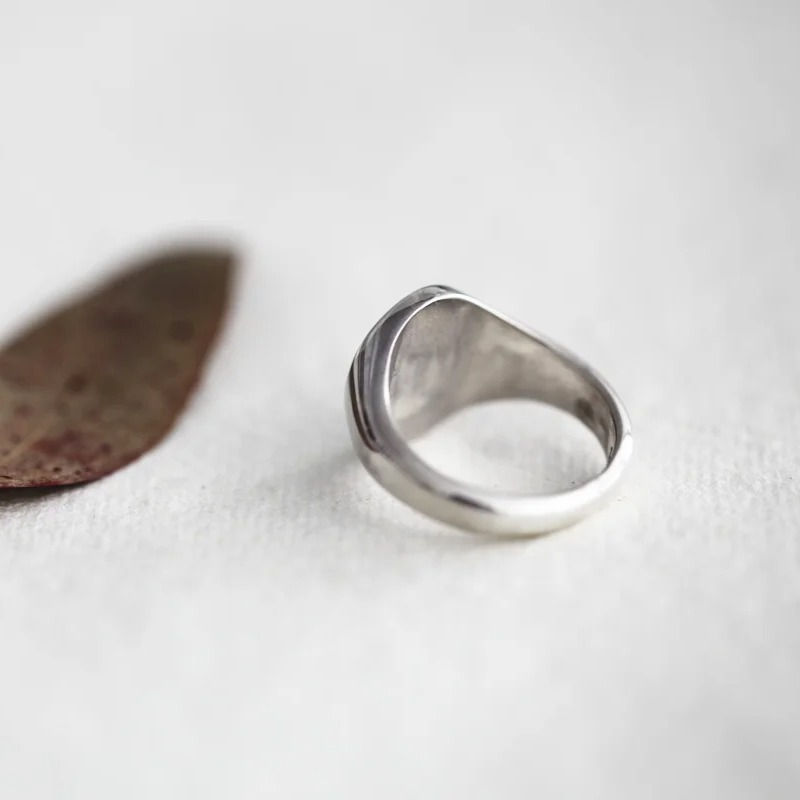 Thumbnail: Silver 'see you out there' Large Signet Ring