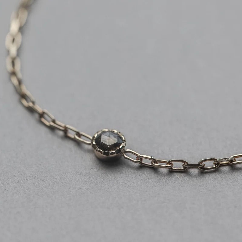 Thumbnail: 9ct Gold Rose-Cut Champagne Diamond Bracelet