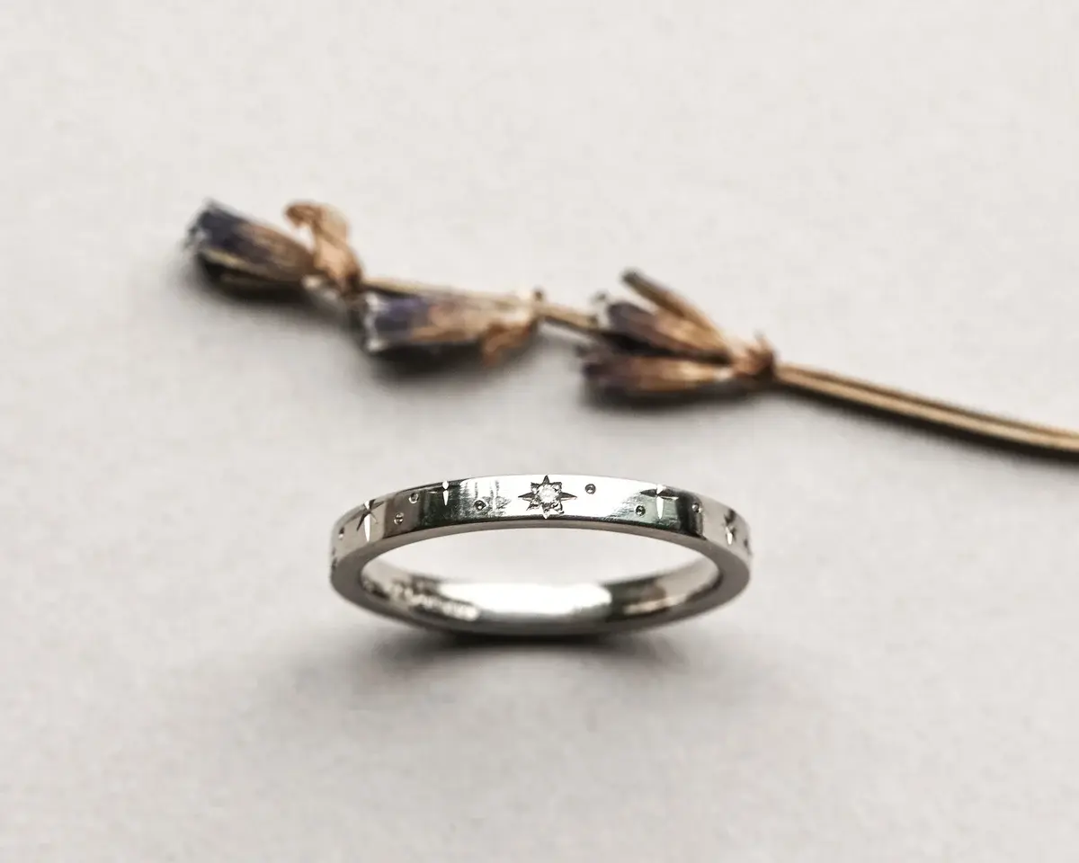 *Platinum 2mm ‘Star' Eternity Ring