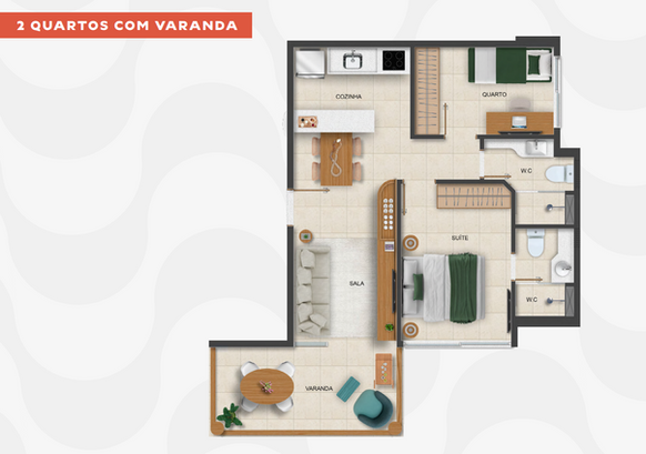 2 quartos com varanda smart copacabana