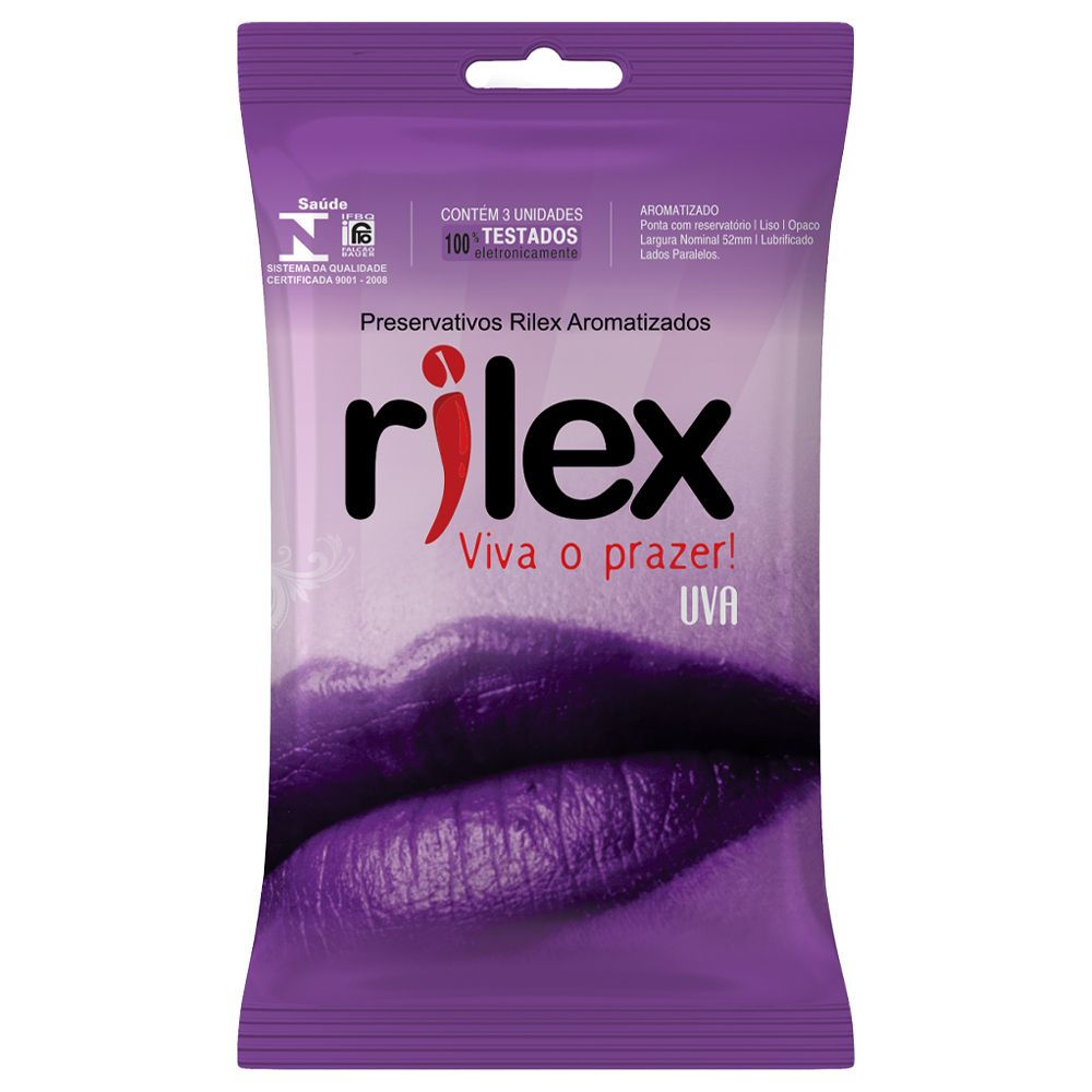 Preservativo Uva 03 Unidades Rilex