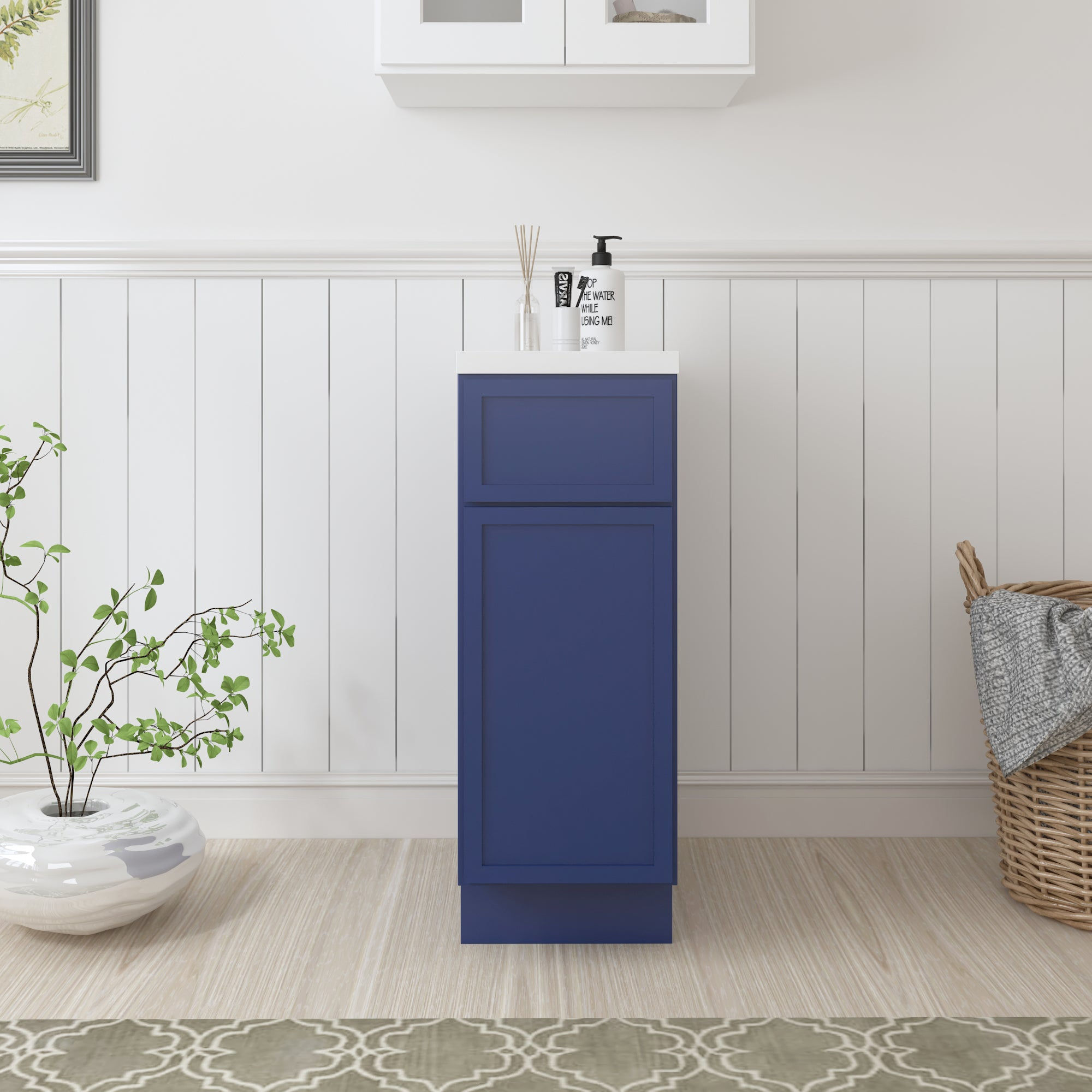 24 in. W x 21 in. D x 32.5 in. H 2-Doors Bath Vanity Cabinet without Top in Smok