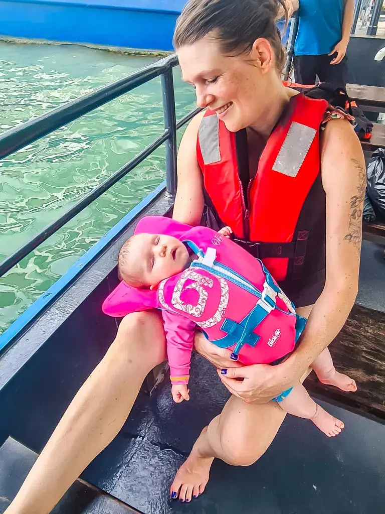 Relaxed parents traveling in Vietnam with baby thanks to proper planning and insurance