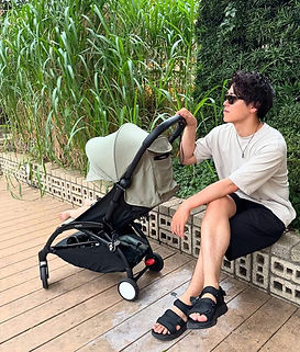 Deep-cleaned and disinfected baby buggy prepared for rental in HCMC