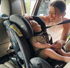 Baby car seat installed for airport transfer from Da Nang to Hoi An for safe family travel