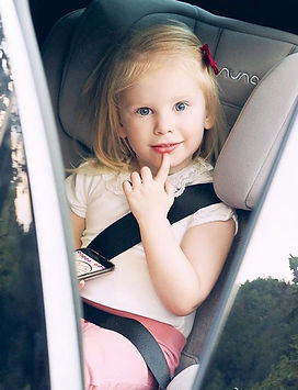 Baby car seat installed in a private vehicle in Nha Trang for family travel safety