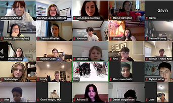 U.S. and Yemeni students participate in a virtual exchange through MLI's Peace Through Sport (PTS) program, which is generously funded by the Aspen Institute.
