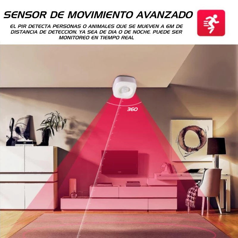 Miniatura: SENSOR INFRARROJO SMART /  SENSIBLE A 3-6 METROS / ANGULO DE VISION 360 GRADO