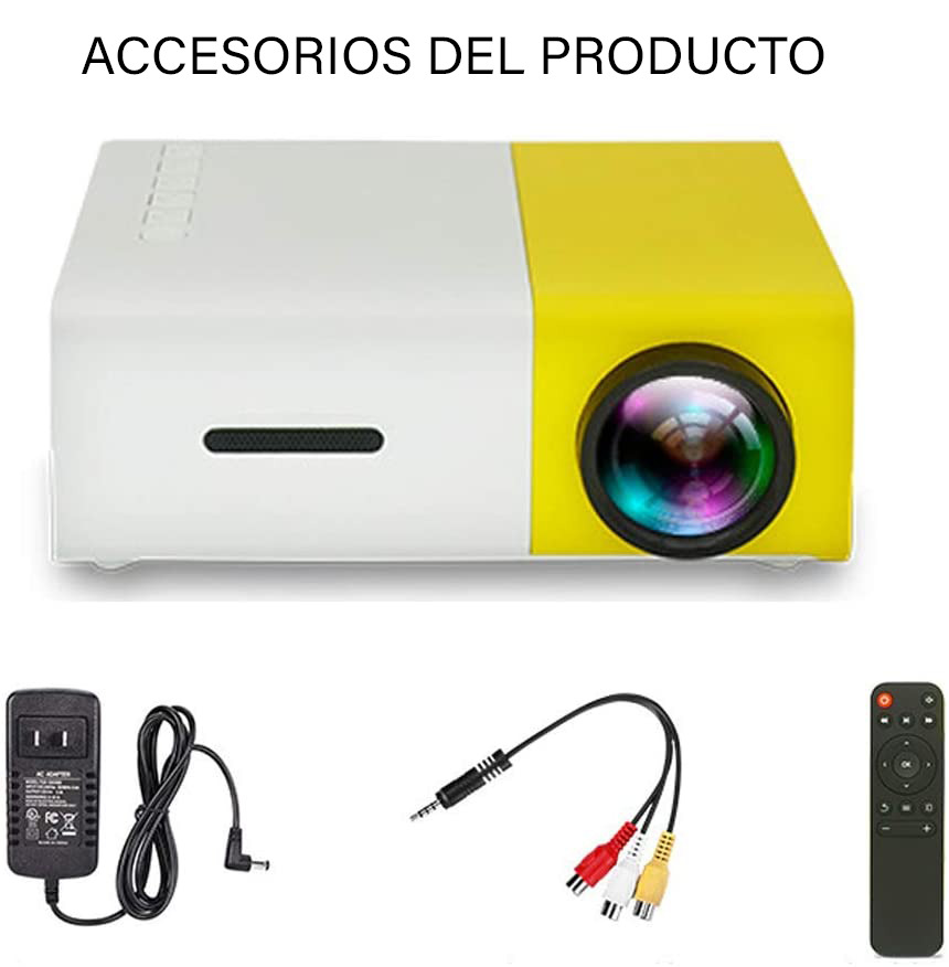 Miniatura: MINI PROYECTOR LED ECONOMICO / 600 LUMENES / ENFOQUE MANUAL / PROYECCION 16"- 10