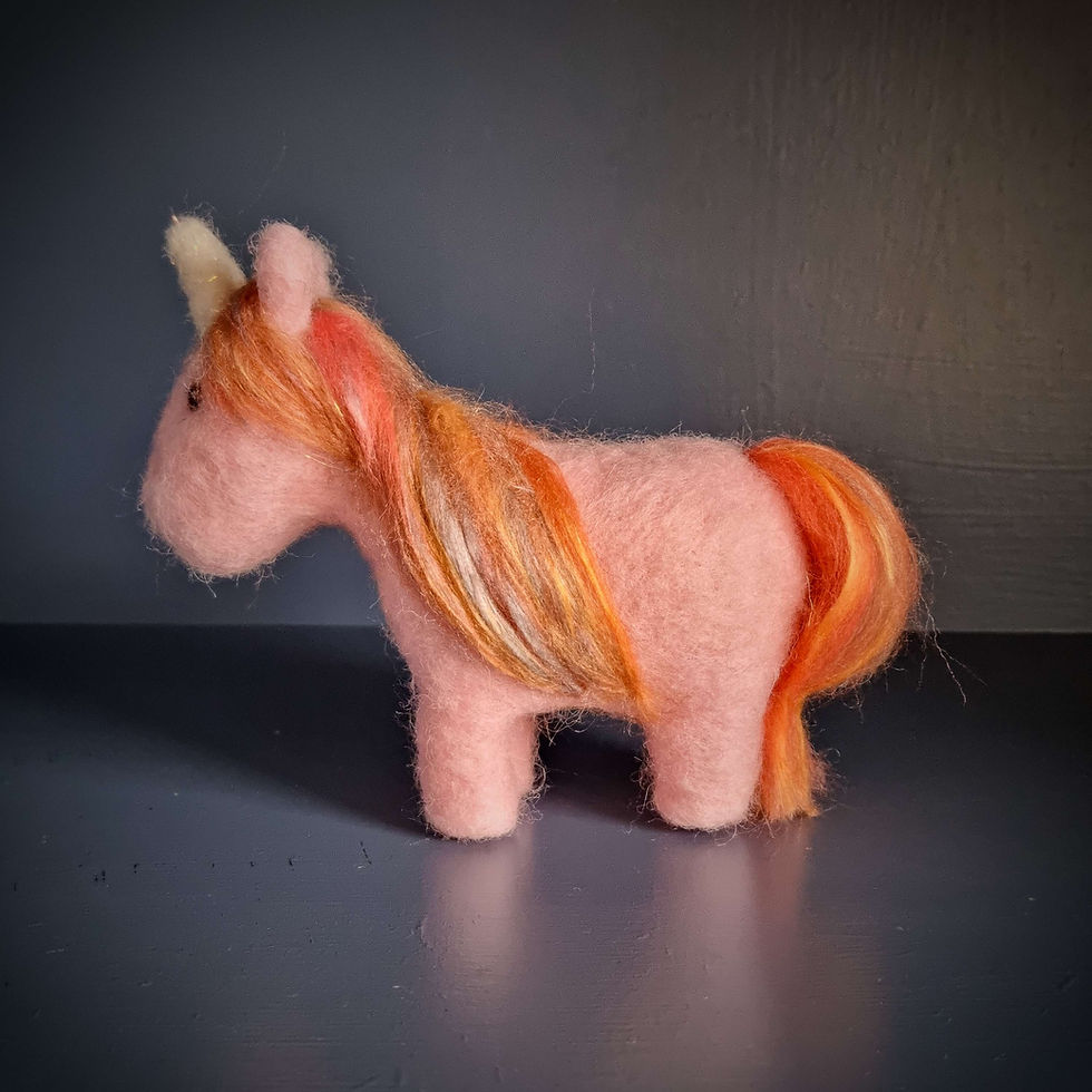 Thumbnail: Emily Unicorn, Needle Felted Unicorn, Children's Bedroom Decor