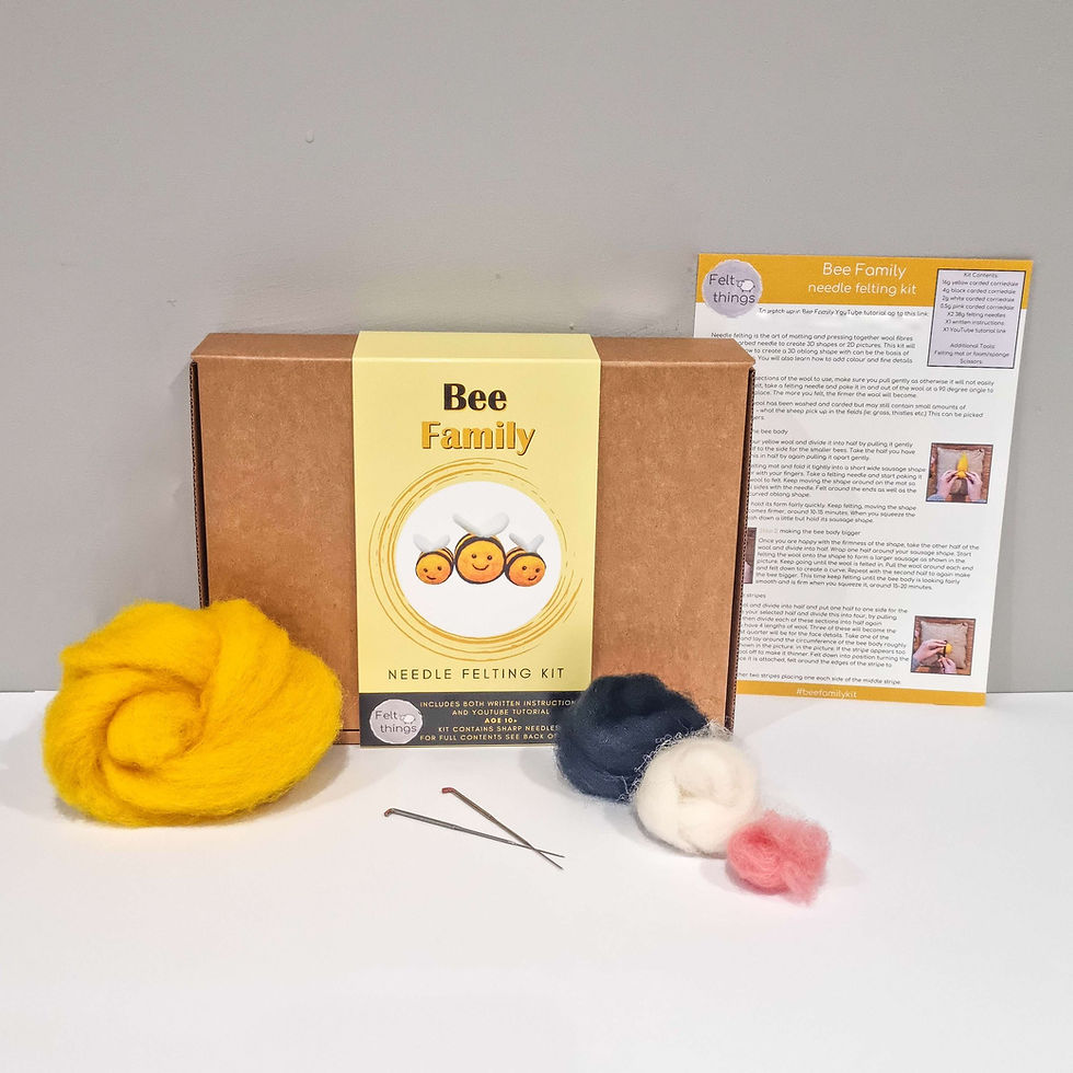 Thumbnail: Bee Family Needle Felting Kit