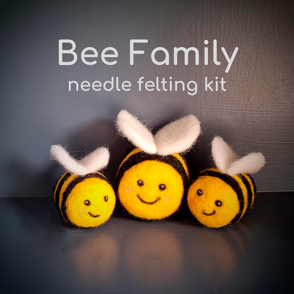Thumbnail: Bee Family Needle Felting Kit