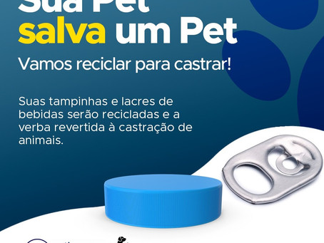 Sua tampinha salva um Pet