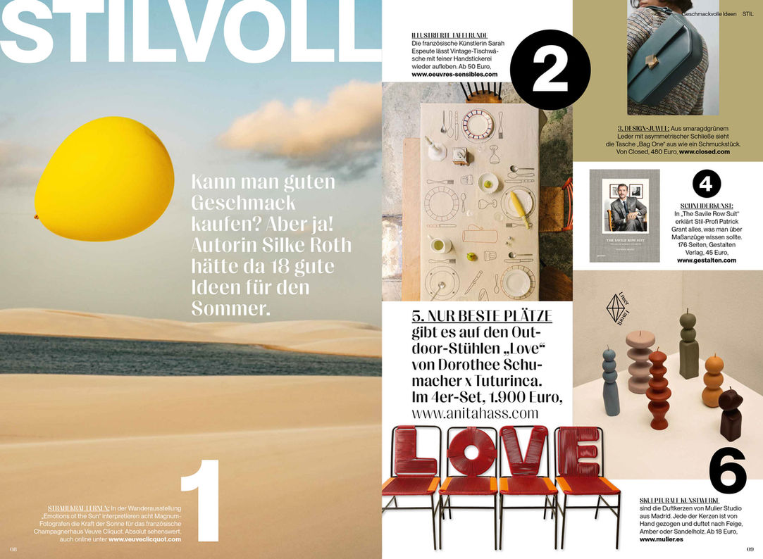 Editorial Design, Layout
Listicle "Stilvoll"
Fotos: Cristina De Middel, MVerret, PR (16)