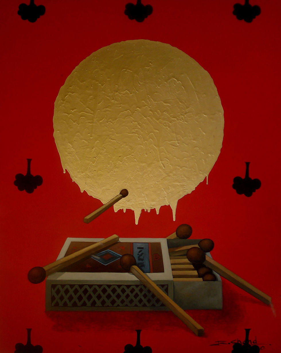 थंबनेल: Rajesh Chand | Melting Earth-III | 48x60 inch | Oil on Canvas