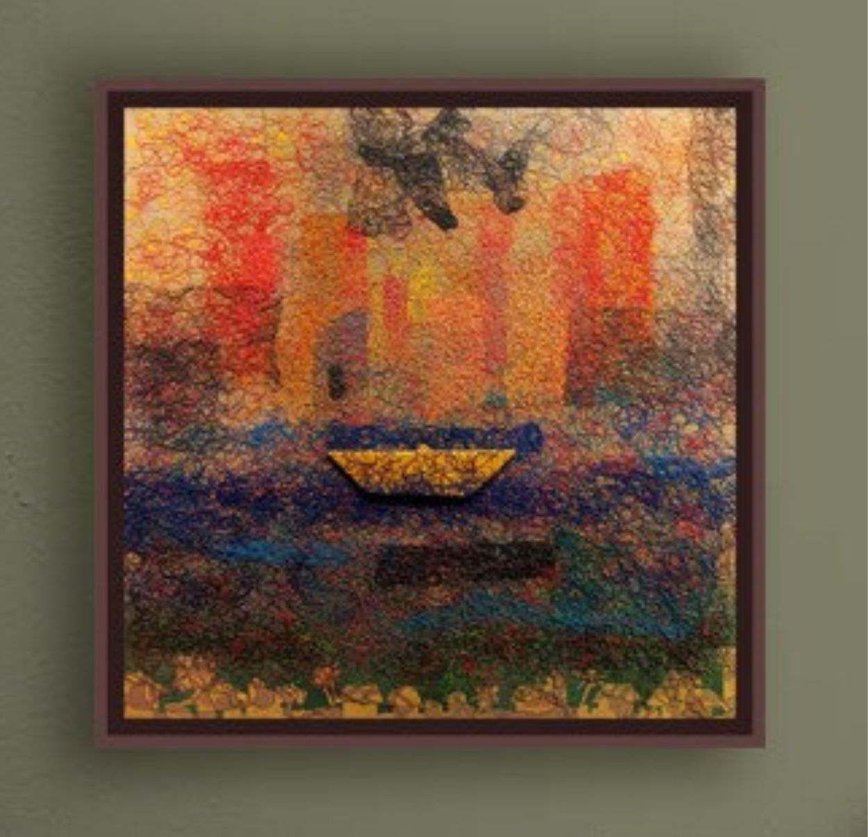 Rajesh Chand | YATRA | Mix Media on Canvas | 34x34 inch