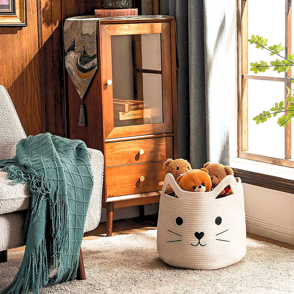 Thumbnail: Cat Storage Basket | White