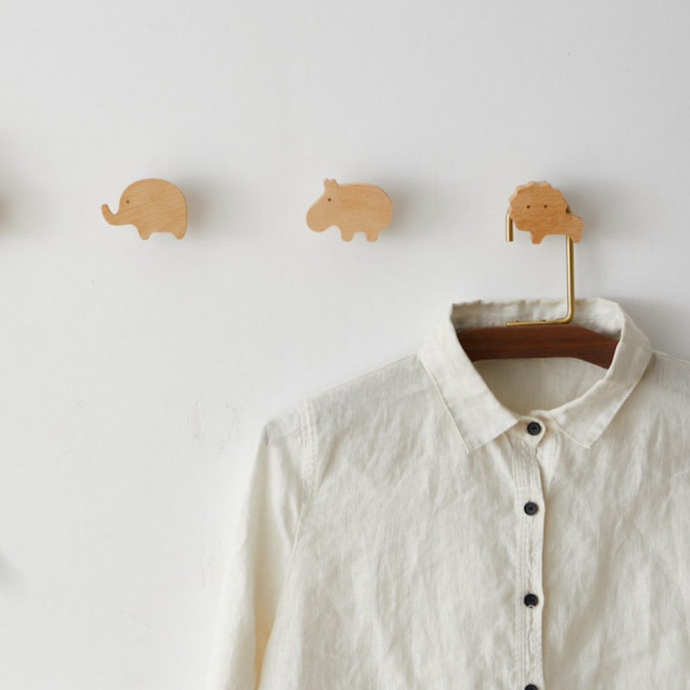 Thumbnail: Safari Animals | Wood Hook Set of 3