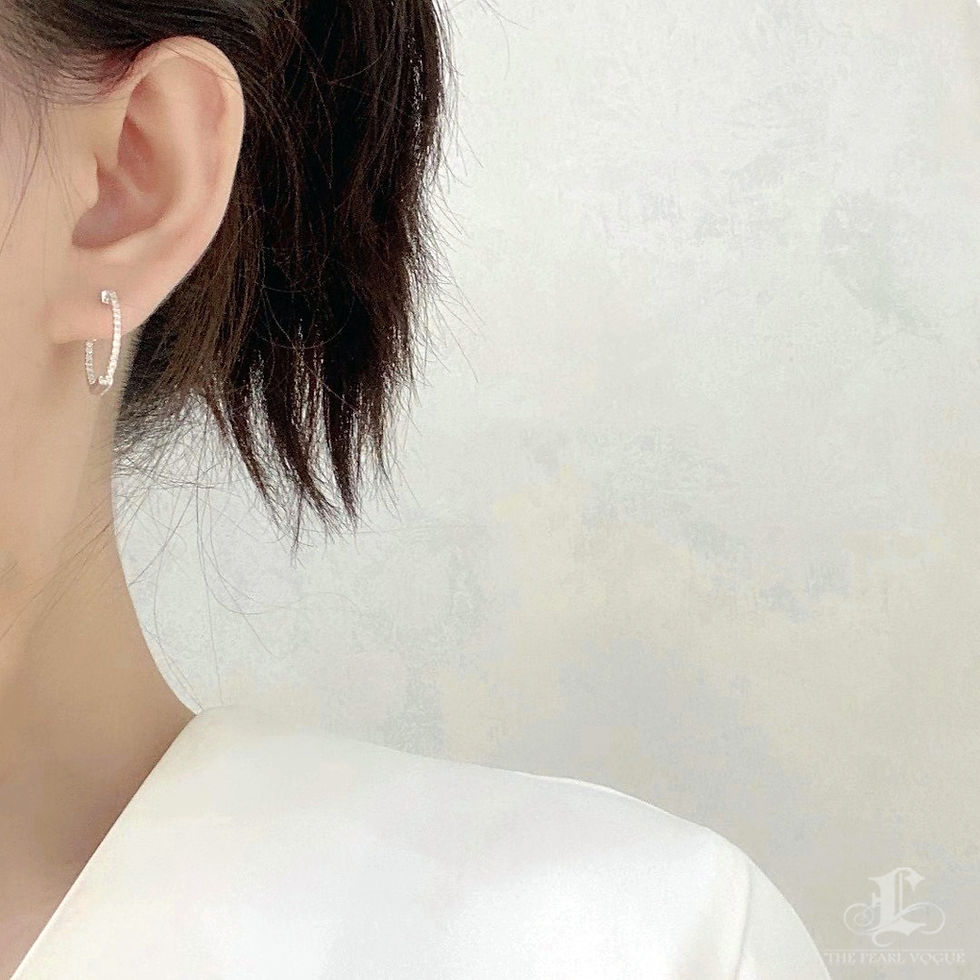 Thumbnail: Sculpted Geometry — Convertible Diamond South Sea Pearl Earrings & Pendant