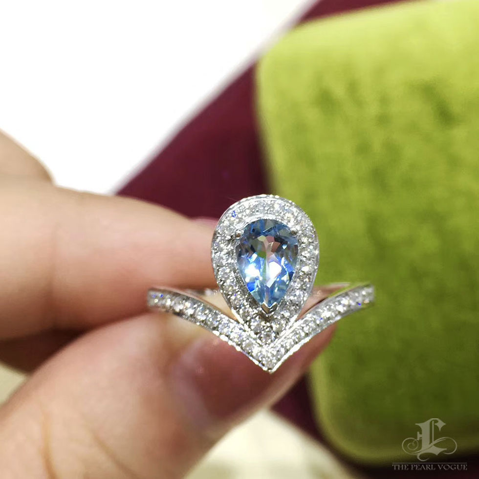 Miniature : Crown Radiance—Transformable Akoya Pearl, Sapphire & Diamond Stackable Ring Set