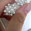 Miniatura: Sculpted Geometry — Baby Akoya Pearl & Diamond Cluster Earrings