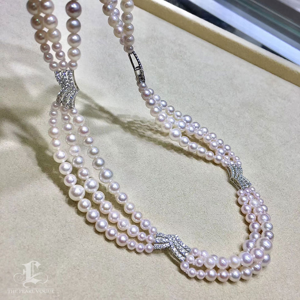 Thumbnail: Crown Radiance — Baby Akoya Pearl Triple Strand Necklace