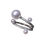 Miniaturbild: Lustre Arc — Akoya Rose Overtone Pearl & Diamond Ring in 18K White Gold