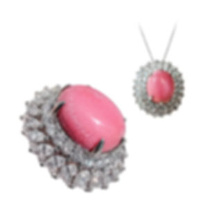 Conchéa — Flamingo Solaris Convertible Conch Pearl Jewel — 10.26 ct