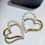 Miniature : Petite Signature — Heart-Line Aurora Akoya Pearl Hoop Earrings