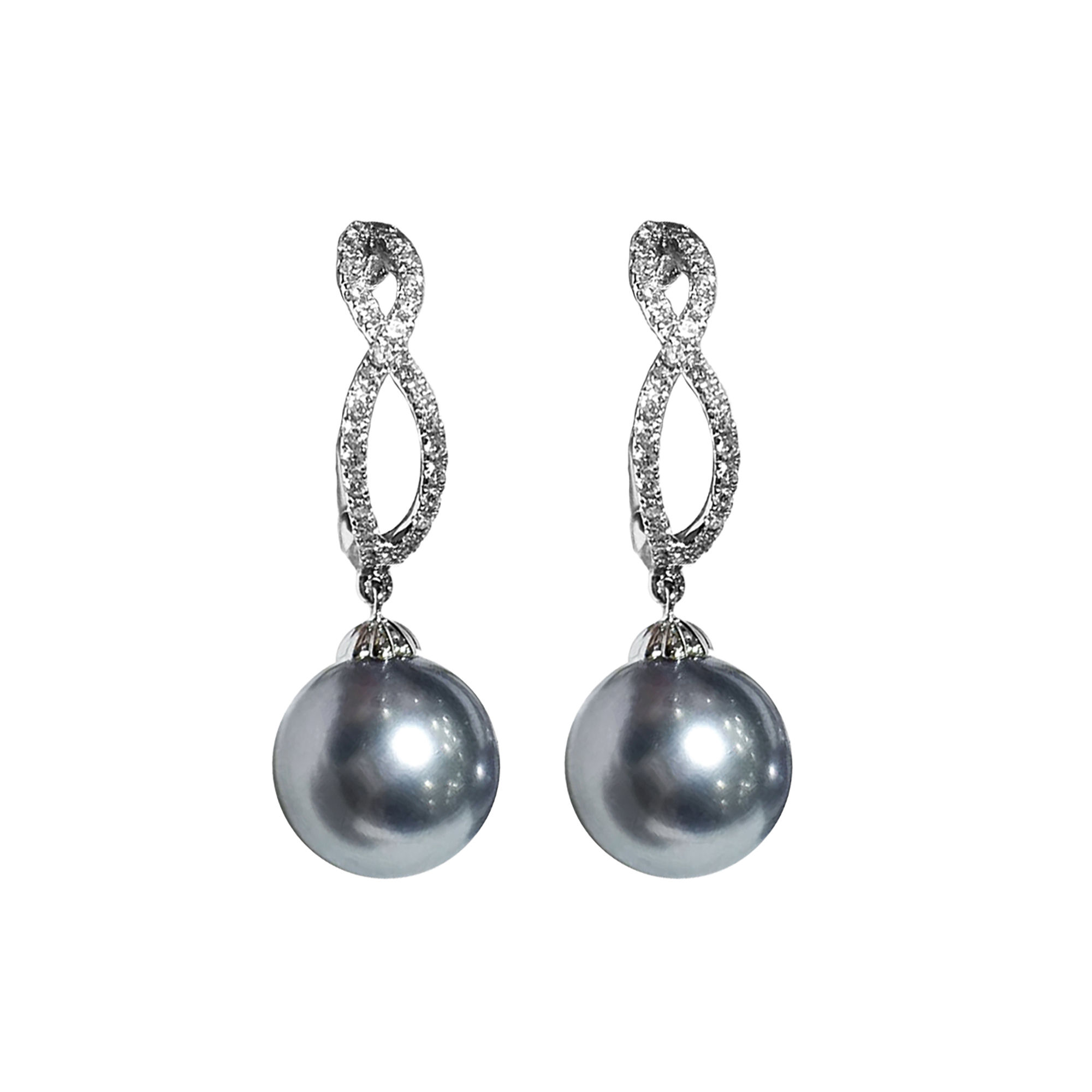 Lustre Arc — Infinity AAAA Tahitian Pearl Gala Earrings