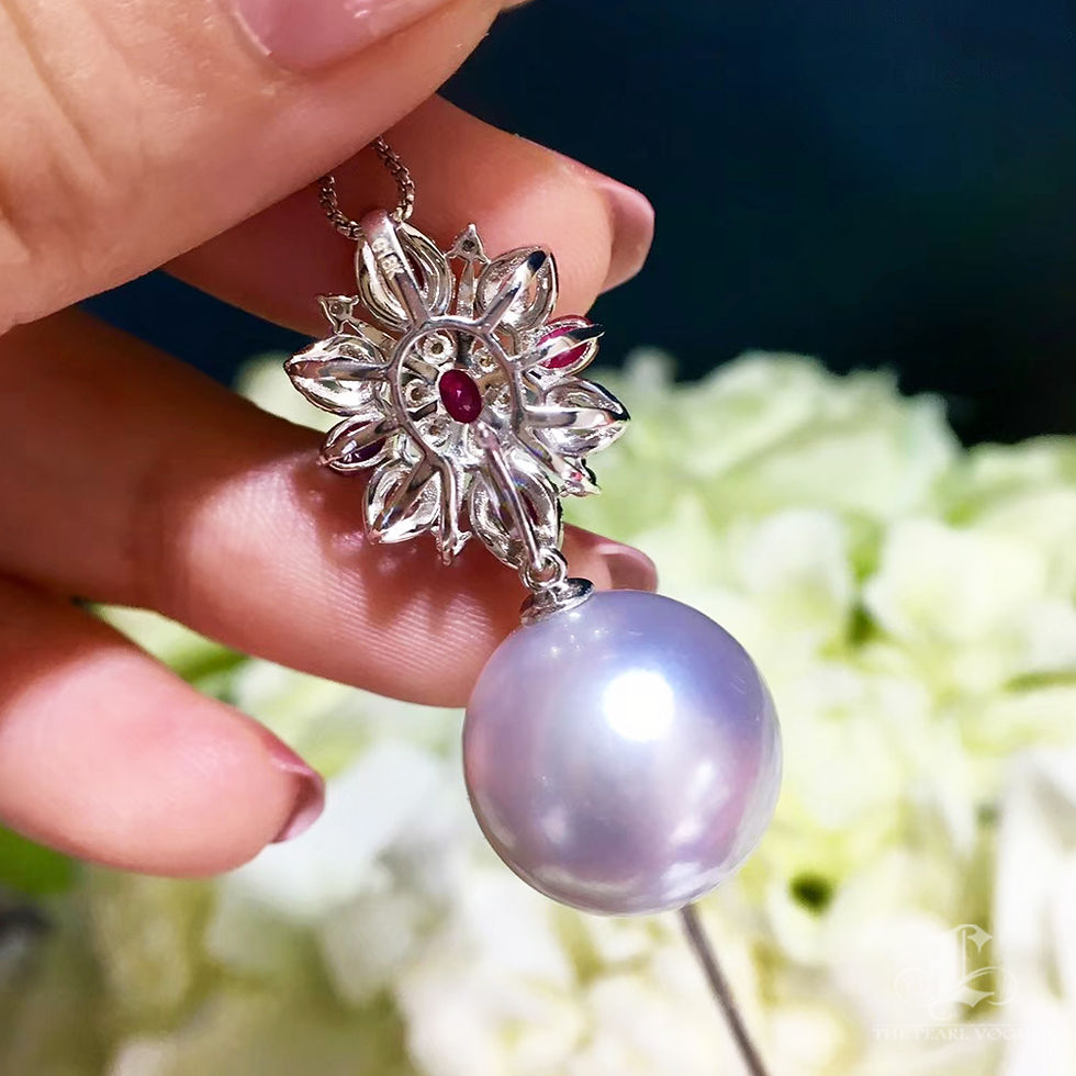 Miniatura: Crown Radiance — Transformable Ruby & Diamond White South Sea Pearl Pendant