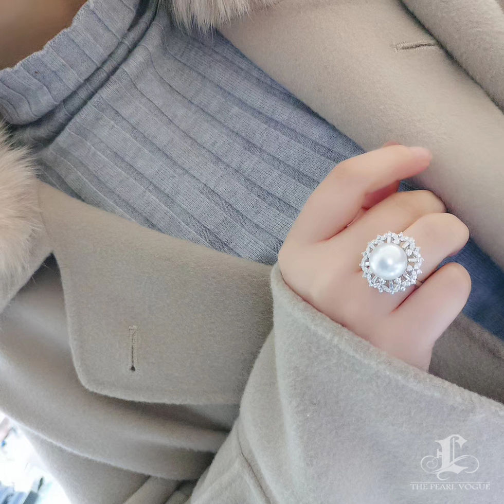 Miniaturbild: Crown Radiance — Transformable Diamond Halo Aurora South Sea Pearl Ring Pendant