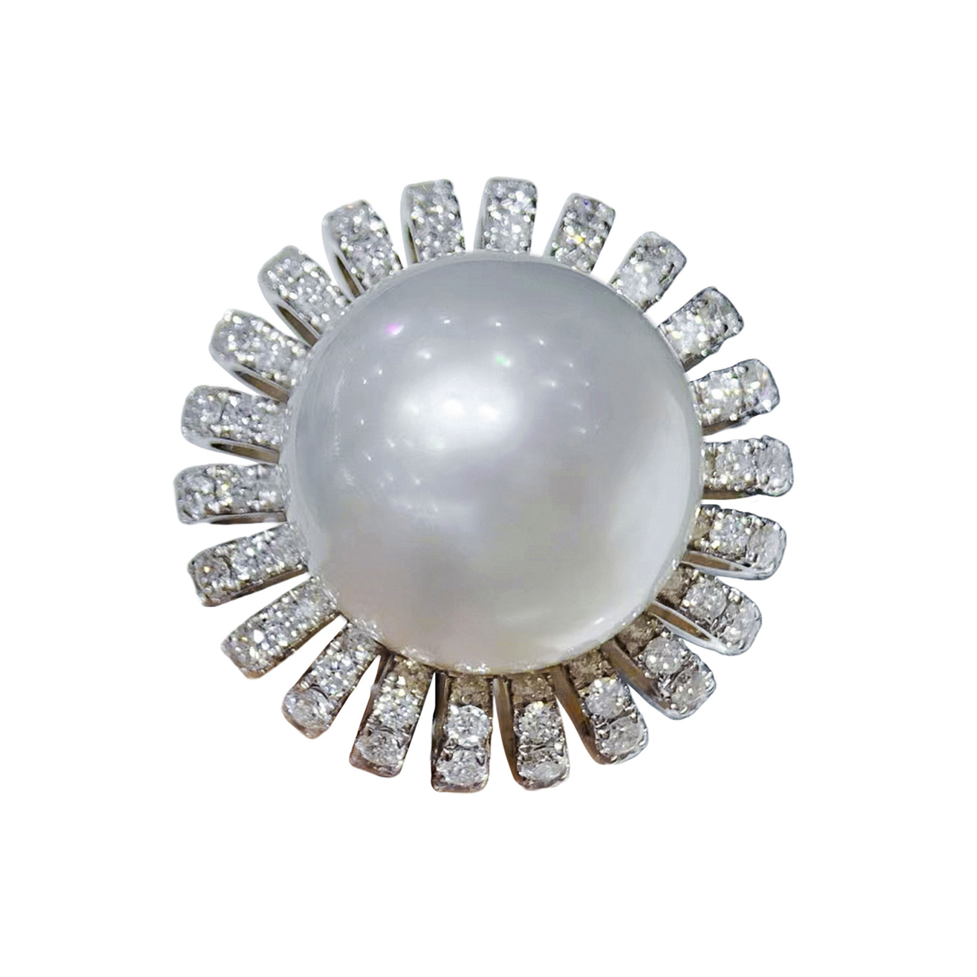 Crown Radiance — Aurora Radiance South Sea Pearl Diamond Ring