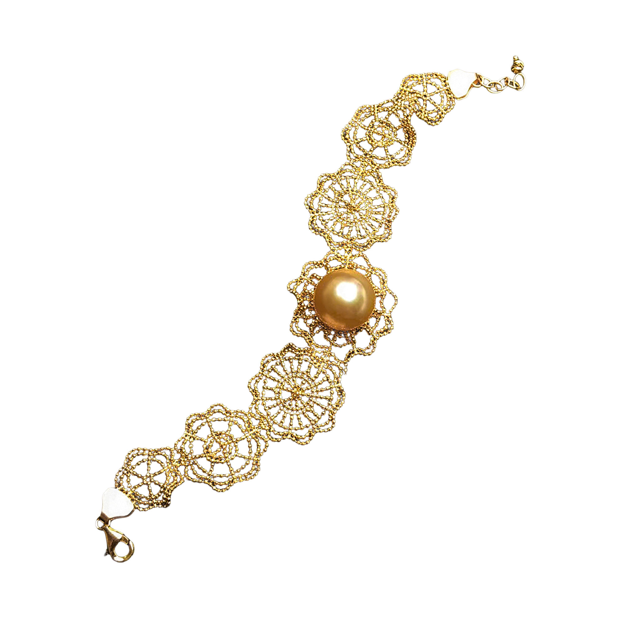 Vine Symphony — Aurora Weave South Sea Pearl Bracelet