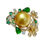 Miniature : Jādora — Imperial Blossom South Sea Pearl, Jadeite & Emerald Ring