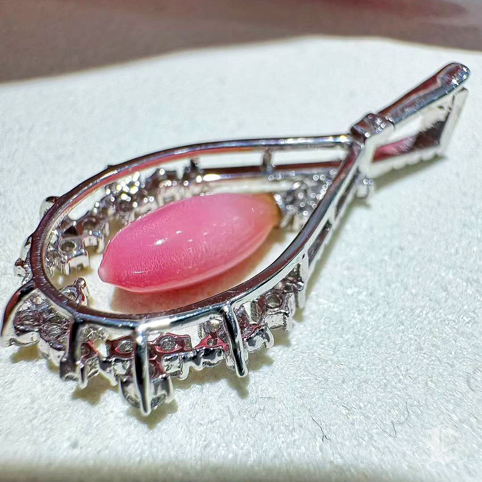 サムネイル： Conchéa — Flame Petal Conch Pearl Diamond Convertible Pendant — 2.06ct