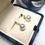 Miniaturbild: Petite Signature — Aurora Starlight Akoya Pearl & Diamond Earrings in 18K Gold