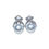 Thumbnail: Sculpted Geometry — Diamond Crossline Aurora South Sea Pearl Earrings
